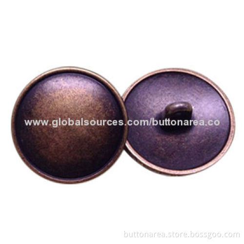 Metal Shank Button Antique Brass